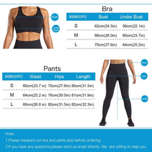 Load image into Gallery viewer, WodoWei Women 2 Piece Workout Outfits Sports Bra Seamless Leggings Yoga Gym Activewear Set (YO610-Navy blue Marl)