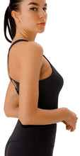 Load image into Gallery viewer, JOYSPELS Sports Bras for Women Extra Comfort Criss-Cross Back Padded Workout Tops for Women Medium Support Black