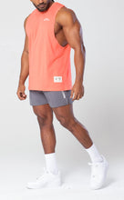Load image into Gallery viewer, Project Titan Men's Icon Workout Drop Arm Tank Top Cut Off Sleeveless Gym Shirt Sunset Coral