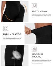 Load image into Gallery viewer, NORMOV Seamless Workout Butt Lifting Leggings - Booty Scrunch Gym Leggings for Women(Black,S)