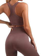Load image into Gallery viewer, Women’s Yoga Outfits 2 piece Set Workout Tracksuits Sports Bra High Waist Legging Active Wear Athletic Clothing Set