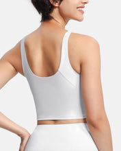 Load image into Gallery viewer, Women’s Longline Sports Bra Wirefree Padded Medium Support Yoga Bras Gym Running Workout Tank Tops