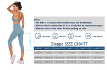 Load image into Gallery viewer, Steppe Naked Feeling High Waisted Yoga Pants Women's Workout Capris Leggings with Pockets Tummy Control Buttery Soft Running Compression Capris for Athletic Gym Exercise Fitness Blue Ashes