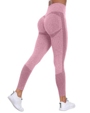 Load image into Gallery viewer, NORMOV Seamless Workout Butt Lifting Leggings - Booty Scrunch Gym Leggings for Women(AB Pink,S)