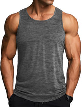 Load image into Gallery viewer, MAGCOMSEN Gym Tank Top Men T Shirts for Men Workout Shirts Sleeveless Athletic Shirts for Men Gym Tank Top Summer Tank Top Tee Dark Grey