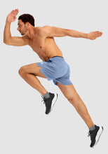 Load image into Gallery viewer, G Gradual Men's Running Shorts with Zipper Pockets Quick Dry Gym Athletic Workout 5" Shorts for Men (Light Blue)