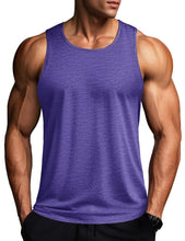 Load image into Gallery viewer, MAGCOMSEN Workout Tank Tops for Men Running Tank Tops Dry Fit Tank Tops Sleeveless Gym Shirts Active Fitness Shirts Men Violet