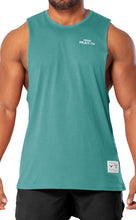 Load image into Gallery viewer, Project Titan Men's Drop Arm Tank Top – Cut Off Sleeveless Gym Shirt for Weightlifting & Bodybuilding in Teal Green