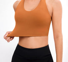 Load image into Gallery viewer, JOYSPELS Sports Bras for Women Extra Comfort Criss-Cross Back Padded Workout Tops for Women Medium Support