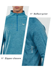 Load image into Gallery viewer, NORTHYARD Men's Running Shirt Long Sleeve Quarter Zip Pullover Moisture Wicking Quick Dry Athletic Workout Shirts CORALHEATHER