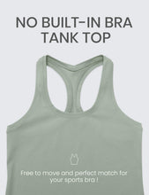 Load image into Gallery viewer, CRZ YOGA Butterluxe Racerback Workout Tank Tops for Women Sleeveless Camisole Gym Athletic Yoga Shirts Green Palm Court