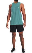 Load image into Gallery viewer, Project Titan Men's Workout Drop Arm Tank Top Cut Off Sleeveless Gym Shirt