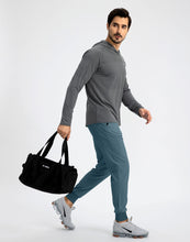 Load image into Gallery viewer, Pudolla Men's Lightweight Jogger Pants Workout Running Tapered Joggers for Men with Zipper Pockets for Athletic Travel Casual(Blue Purple)