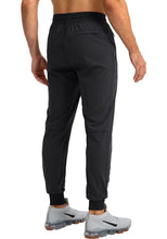 Load image into Gallery viewer, Pudolla Men's Lightweight Jogger Pants Workout Running Tapered Joggers for Men with Zipper Pockets for Athletic Travel Casual(Black)