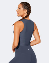Load image into Gallery viewer, Natural Feelings Nudi Sports Bras for Women Removable Padded Yoga Tank Tops Sleeveless Fitness Workout Crop Tops Navy
