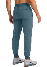 Load image into Gallery viewer, Pudolla Men's Lightweight Jogger Pants Workout Running Tapered Joggers for Men with Zipper Pockets for Athletic Travel Casual(Blue Purple)