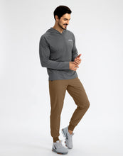 Load image into Gallery viewer, Pudolla Men's Lightweight Jogger Pants Workout Running Tapered Joggers for Men with Zipper Pockets for Athletic Travel Casual(Brown)