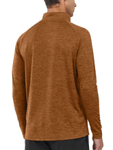 Load image into Gallery viewer, NORTHYARD Men's Running Shirt Long Sleeve Quarter Zip Pullover Moisture Wicking Quick Dry Athletic Workout Shirts ORANGEHEATHER