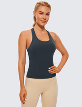Load image into Gallery viewer, CRZ YOGA Butterluxe Racerback Workout Tank Tops for Women Sleeveless Camisole Gym Athletic Yoga Shirts True Navy