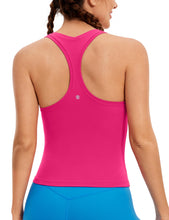 Load image into Gallery viewer, CRZ YOGA Butterluxe Racerback Workout Tank Tops for Women Sleeveless Camisole Gym Athletic Yoga Shirts Granita Pink