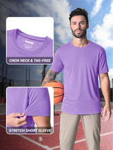 Load image into Gallery viewer, Mens Short Sleeve Shirts SPF 50+ Lightweight T-Shirt Sun Protection Rash Guards Shirts Gym Base Layer Shirts Running Shirts Active Shirts