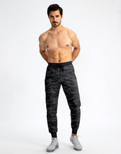 Load image into Gallery viewer, Pudolla Men's Lightweight Tapered Jogger Pants with Zip Pockets – Quick-Dry Athletic Running Joggers in Camouflage