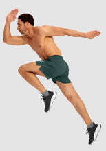 Load image into Gallery viewer, G Gradual Men's Running Shorts with Zipper Pockets Quick Dry Gym Athletic Workout 5" Shorts for Men (Army Green)