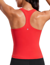 Load image into Gallery viewer, CRZ YOGA Butterluxe Racerback Workout Tank Tops for Women Sleeveless Camisole Gym Athletic Yoga Shirts Deep Red