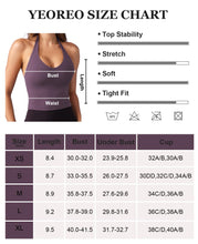 Load image into Gallery viewer, YEOREO Women's Halter Crop Top V Neck Workout Going Out Tank Top Hazel Padded Sleeveless Backless Trendy Summer Camisole BlackBerry Purple