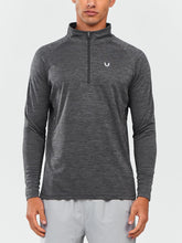 Load image into Gallery viewer, NORTHYARD Men's Running Shirt Long Sleeve Quarter Zip Pullover Moisture Wicking Quick Dry Athletic Workout Shirts GREYHEATHER