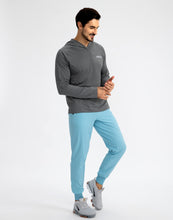 Load image into Gallery viewer, Pudolla Men's Lightweight Jogger Pants Workout Running Tapered Joggers for Men with Zipper Pockets for Athletic Travel Casual(Light Blue)