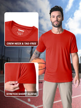 Load image into Gallery viewer, Athletic T-Shirts for Men Soccer Shirts Quick Dry Top Tee Rash Guards Running Shirt Dry Fit Lightweight Sun Shirts Gym Active T-Shirt