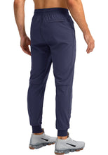 Load image into Gallery viewer, Pudolla Men's Lightweight Jogger Pants Workout Running Tapered Joggers for Men with Zipper Pockets for Athletic Travel Casual(Navy Blue)
