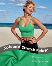 Load image into Gallery viewer, Everrysea Longline Sports Bra for Women Padded Workout Tank Tops Built in Bras Strappy Yoga Corp Top Camisole