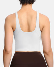 Load image into Gallery viewer, Women’s Longline Sports Bra Wirefree Padded Medium Support Yoga Bras Gym Running Workout Tank Tops