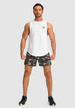 Load image into Gallery viewer, G Gradual Men's Running Shorts with Zipper Pockets Quick Dry Gym Athletic Workout 5" Shorts for Men (Green camo)