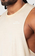 Load image into Gallery viewer, Project Titan Men's Drop Arm Tank Top – Cut Off Sleeveless Gym Shirt for Weightlifting & Bodybuilding in Oat Milk