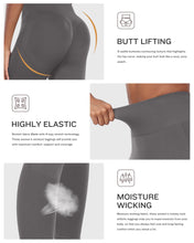 Load image into Gallery viewer, NORMOV Seamless Workout Butt Lifting Leggings - Booty Scrunch Gym Leggings for Women(Dark Grey,S)