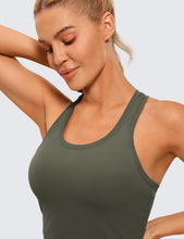 Load image into Gallery viewer, CRZ YOGA Butterluxe Racerback Workout Tank Tops for Women Sleeveless Camisole Gym Athletic Yoga Shirts Light Army Green