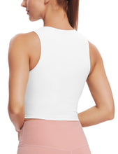 Load image into Gallery viewer, Natural Feelings Nudi Sports Bras for Women Removable Padded Yoga Tank Tops Sleeveless Fitness Workout Crop Tops A-White
