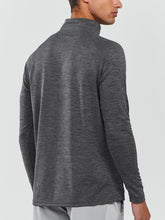 Load image into Gallery viewer, NORTHYARD Men's Running Shirt Long Sleeve Quarter Zip Pullover Moisture Wicking Quick Dry Athletic Workout Shirts GREYHEATHER