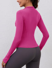 Load image into Gallery viewer, LOMON Workout Shirts Women Long Sleeve Athletic Tops Dry Fit T-Shirts Yoga Running Polo Shirts Valentine's Day(Rose Red)