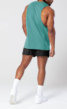 Load image into Gallery viewer, Project Titan Men's Drop Arm Tank Top – Cut Off Sleeveless Gym Shirt for Weightlifting & Bodybuilding in Teal Green