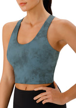 Load image into Gallery viewer, JOYSPELS Sports Bras for Women Extra Comfort Criss-Cross Back Padded Workout Tops for Women Medium Support