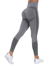 Load image into Gallery viewer, NORMOV Seamless Workout Butt Lifting Leggings - Booty Scrunch Gym Leggings for Women(AB Grey,S)