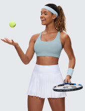 Load image into Gallery viewer, CRZ YOGA Women's Strappy Sports Bras Fitness Workout Padded Yoga Criss Cross Back Cami Cambric Blue