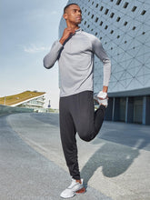 Load image into Gallery viewer, NORTHYARD Men's Running Shirt Long Sleeve Quarter Zip Pullover Moisture Wicking Quick Dry Athletic Workout Shirts LIGHTGRET