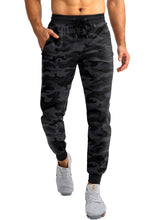 Load image into Gallery viewer, Pudolla Men's Lightweight Tapered Jogger Pants with Zip Pockets – Quick-Dry Athletic Running Joggers in Camouflage