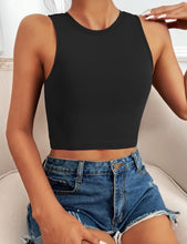 Load image into Gallery viewer, Natural Feelings Nudi Sports Bras for Women Removable Padded Yoga Tank Tops Sleeveless Fitness Workout Crop Tops Black