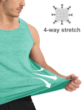 Load image into Gallery viewer, MAGCOMSEN Tank Top Men Dry Fit Lightweight Workout Shirts for Men Gym Muscle Swim Summer Tank Tops Light Green
